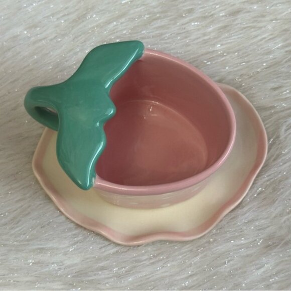 3 for $15! Strawberry Teacup & Saucer - Picture 2 of 4